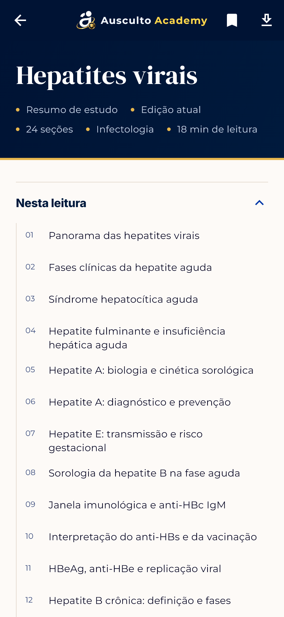 Explore os subtemas no Ausculto