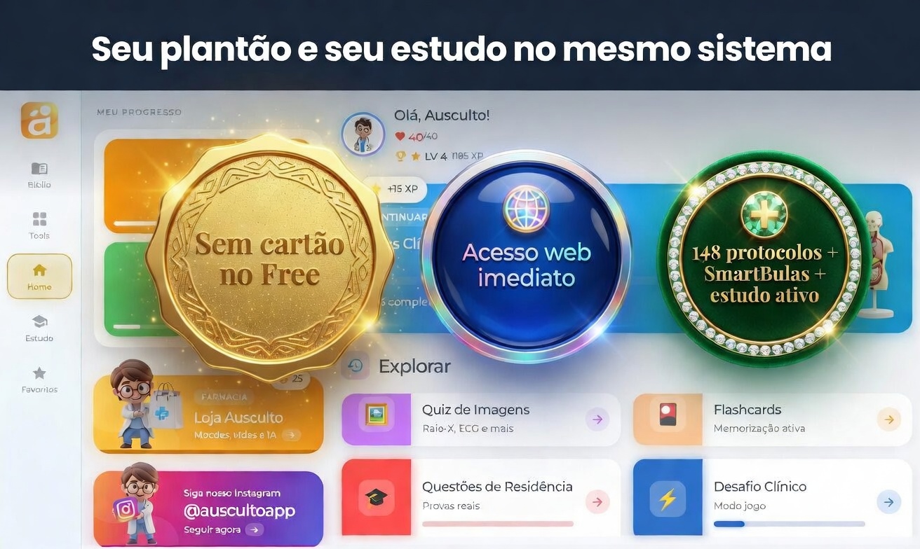Ausculto — sistema clínico completo para médicos e residentes
