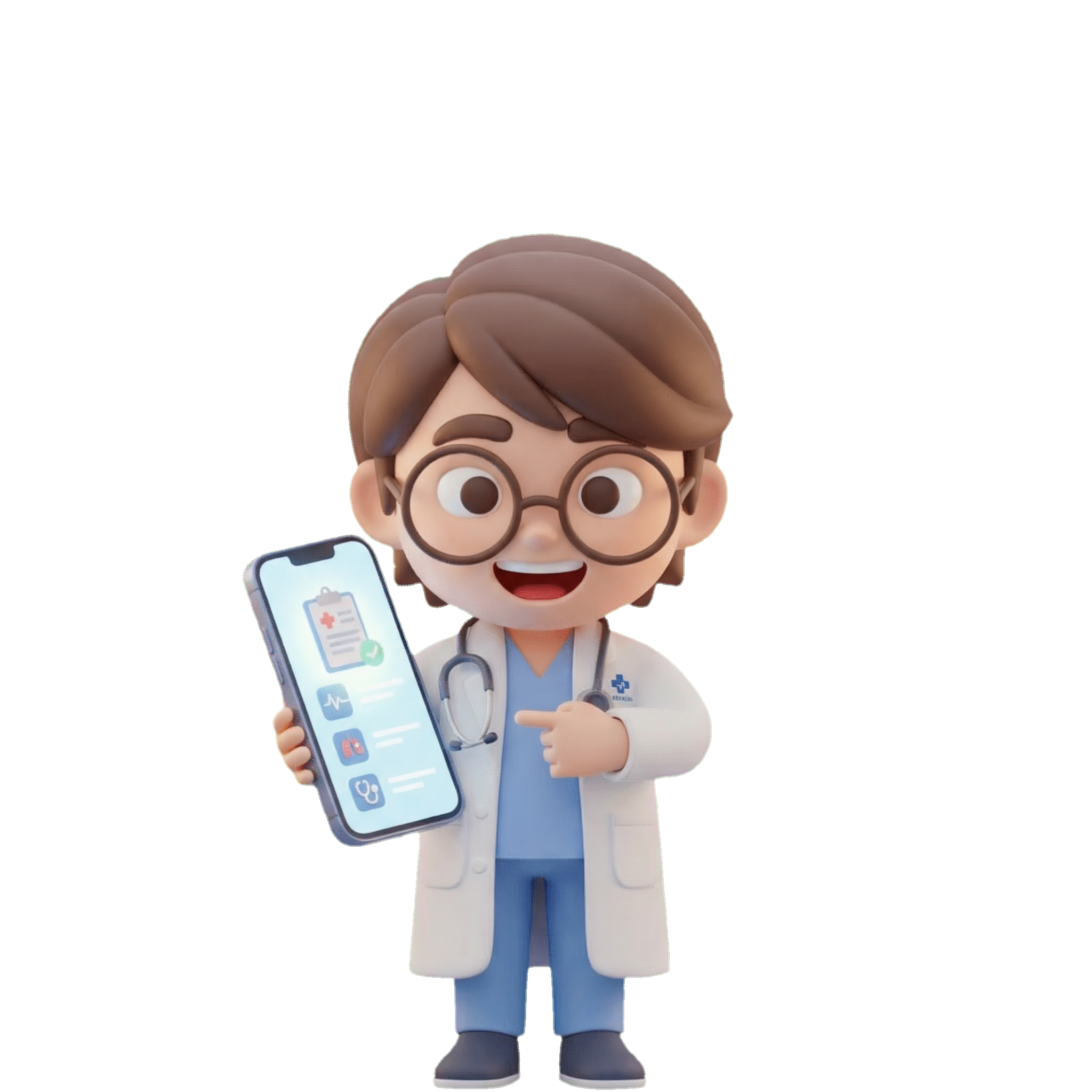 Mascote Ausculto com celular